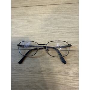 Turboflex Eyeglass Frames Mens Gunmetal Rectangular TF339 52-19-140